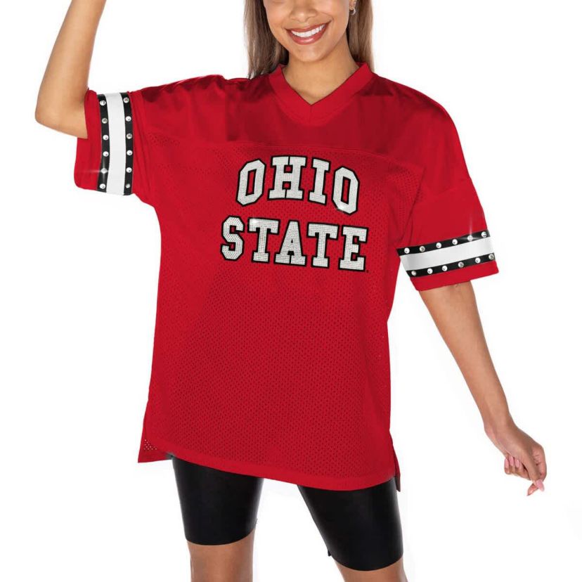 NCAA Ohio State Buckeyes Until Kickoff Rhinestone Fashion T-Shirt