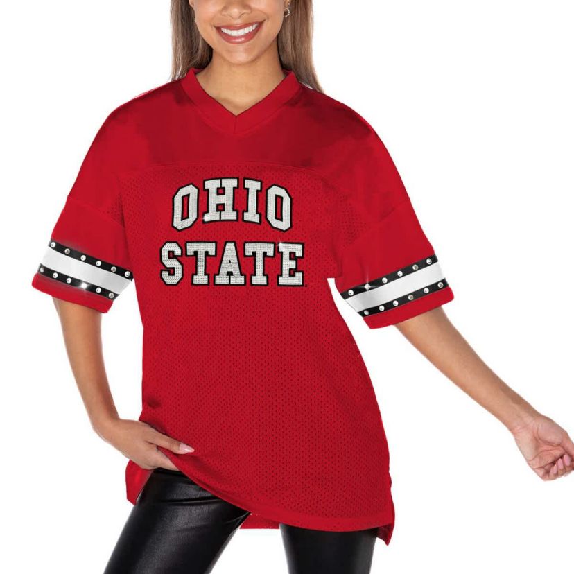NCAA Ohio State Buckeyes Until Kickoff Rhinestone Fashion T-Shirt