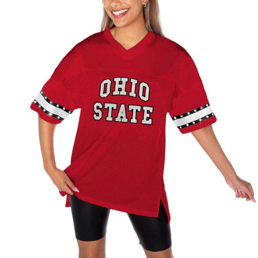 NCAA Ohio State Buckeyes Until Kickoff Rhinestone Fashion T-Shirt