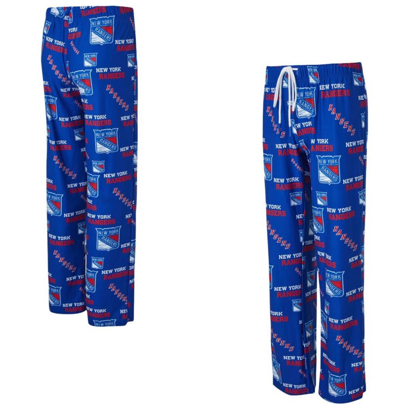 NHL New York Rangers Zest Allover Print Knit Pants