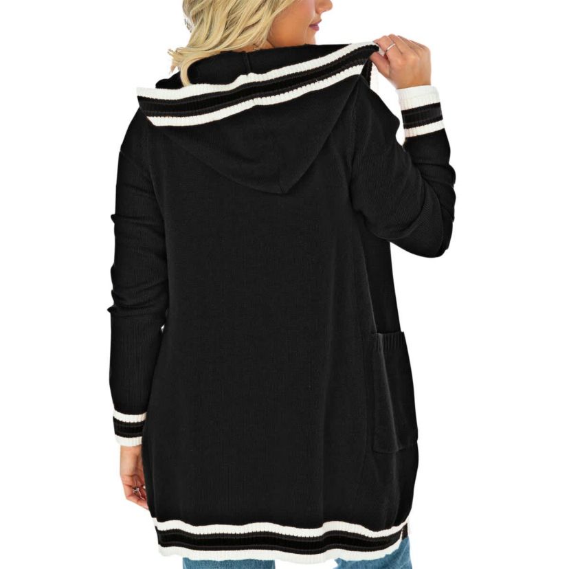 NCAA Florida State Seminoles Stripe Detail Tri-Blend Hoodie Cardigan Sweater