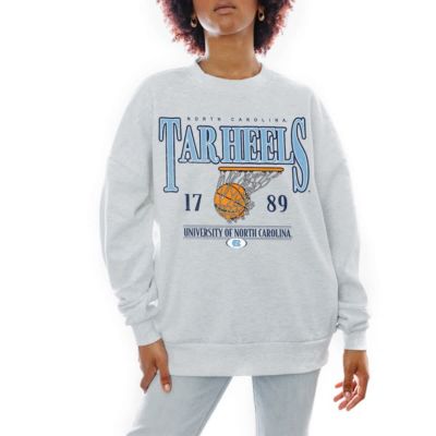 Gameday Couture NCAA North Carolina Tar Heels Basketball Premium Fleece Drop Pullover Sweatshirt, Gray, 2XL