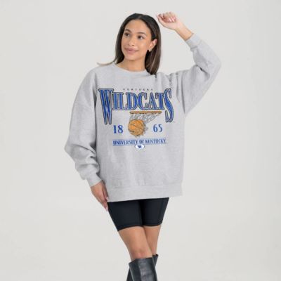 Gameday Couture NCAA Kentucky Wildcats Basketball Premium Fleece Drop Pullover Sweatshirt, Gray, 2XL
