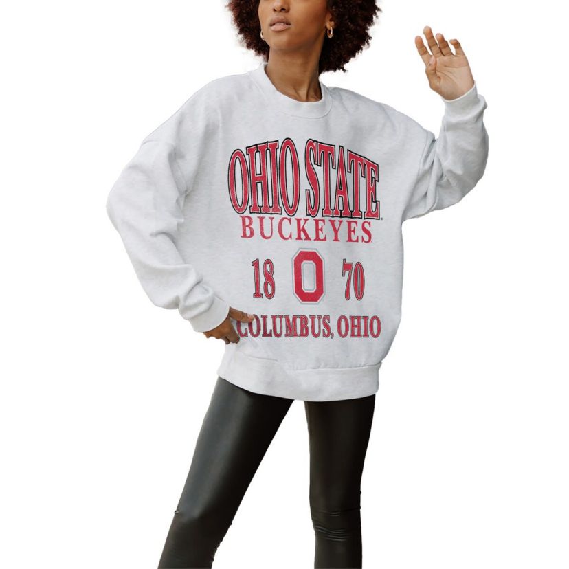 NCAA Ohio State Buckeyes Established Premium Fleece Drop Pullover Sweatshirt