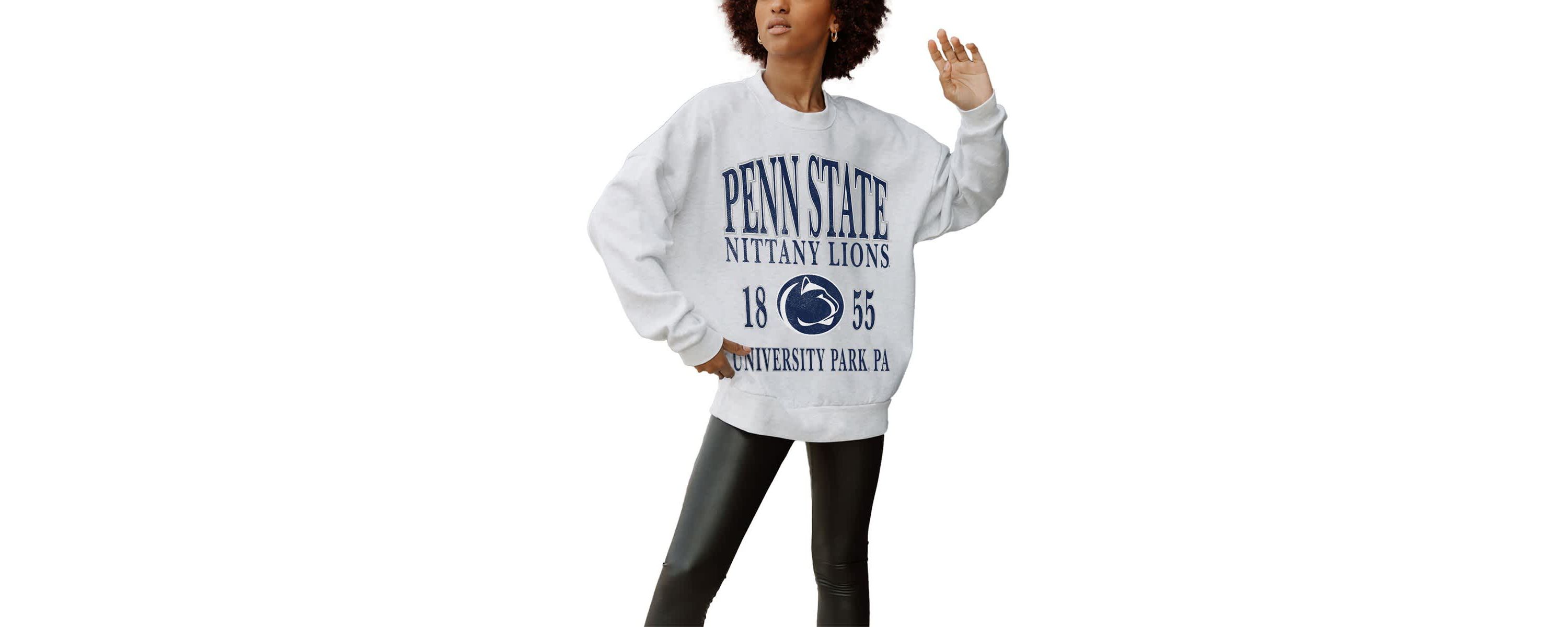 NCAA Penn State Nittany Lions Established Premium Fleece Drop Pullover Sweatshirt