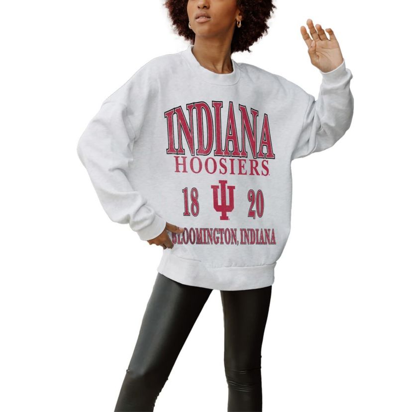 NCAA Indiana Hoosiers Established Premium Fleece Drop Pullover Sweatshirt