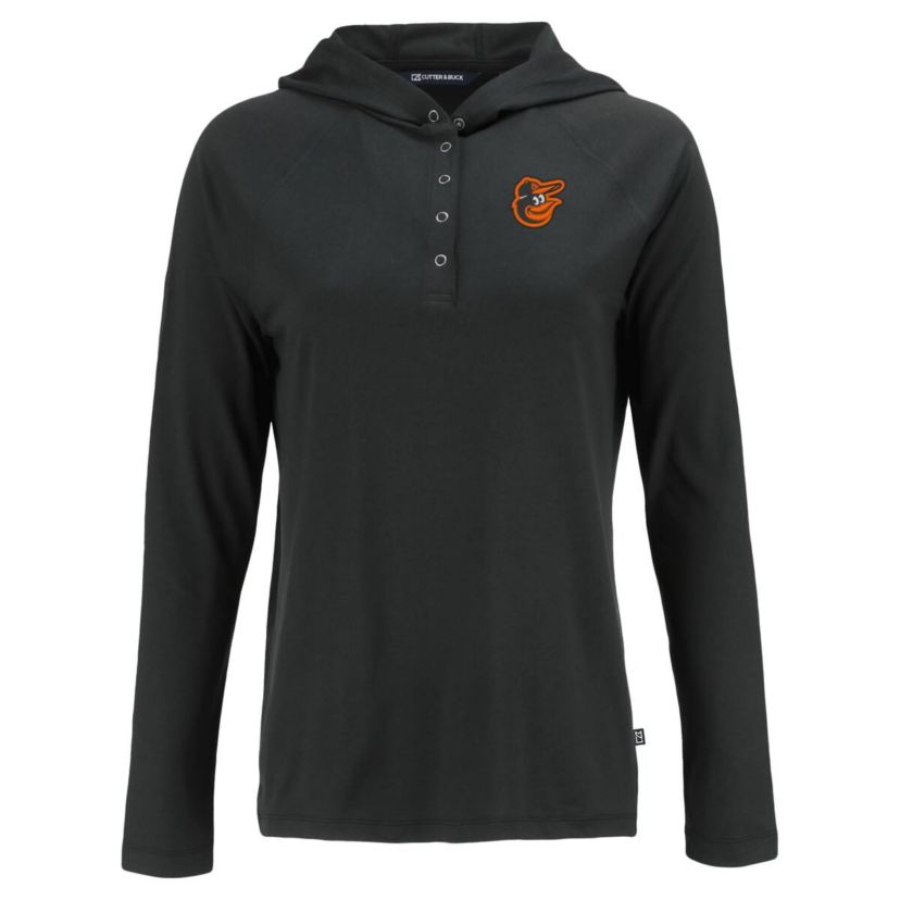 MLB Baltimore Orioles Coastline Epic Comfort Eco Recycled Hoodie Raglan Long Sleeve T-Shirt