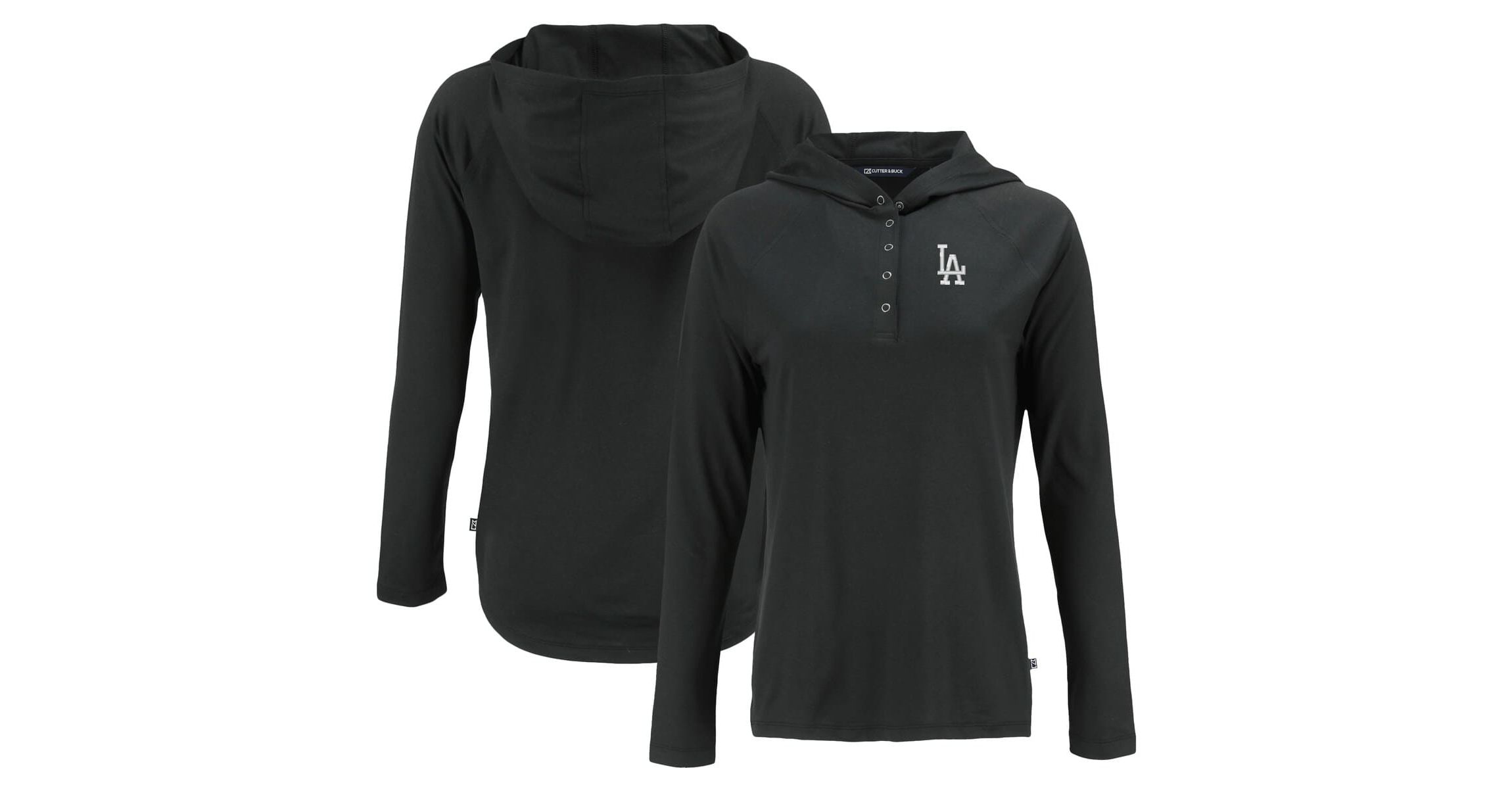 MLB Los Angeles Dodgers Coastline Epic Comfort Eco Recycled Hoodie Raglan Long Sleeve T-Shirt