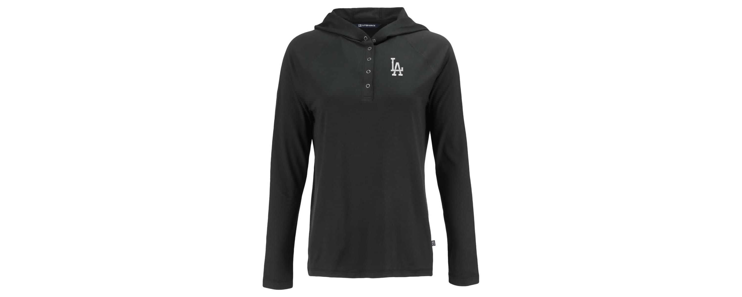 MLB Los Angeles Dodgers Coastline Epic Comfort Eco Recycled Hoodie Raglan Long Sleeve T-Shirt
