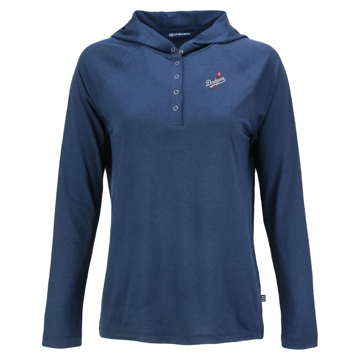 MLB Los Angeles Dodgers Cooperstown Collection Coastline Epic Comfort Eco Recycled Hoodie Raglan Long Sleeve T-Shirt