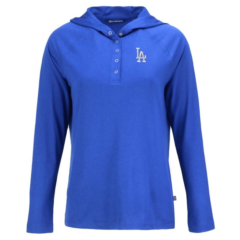 MLB Los Angeles Dodgers Coastline Epic Comfort Eco Recycled Hoodie Raglan Long Sleeve T-Shirt