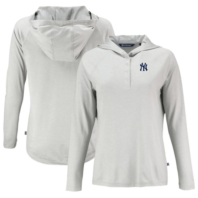 MLB New York Yankees Coastline Epic Comfort Eco Recycled Hoodie Raglan Long Sleeve T-Shirt