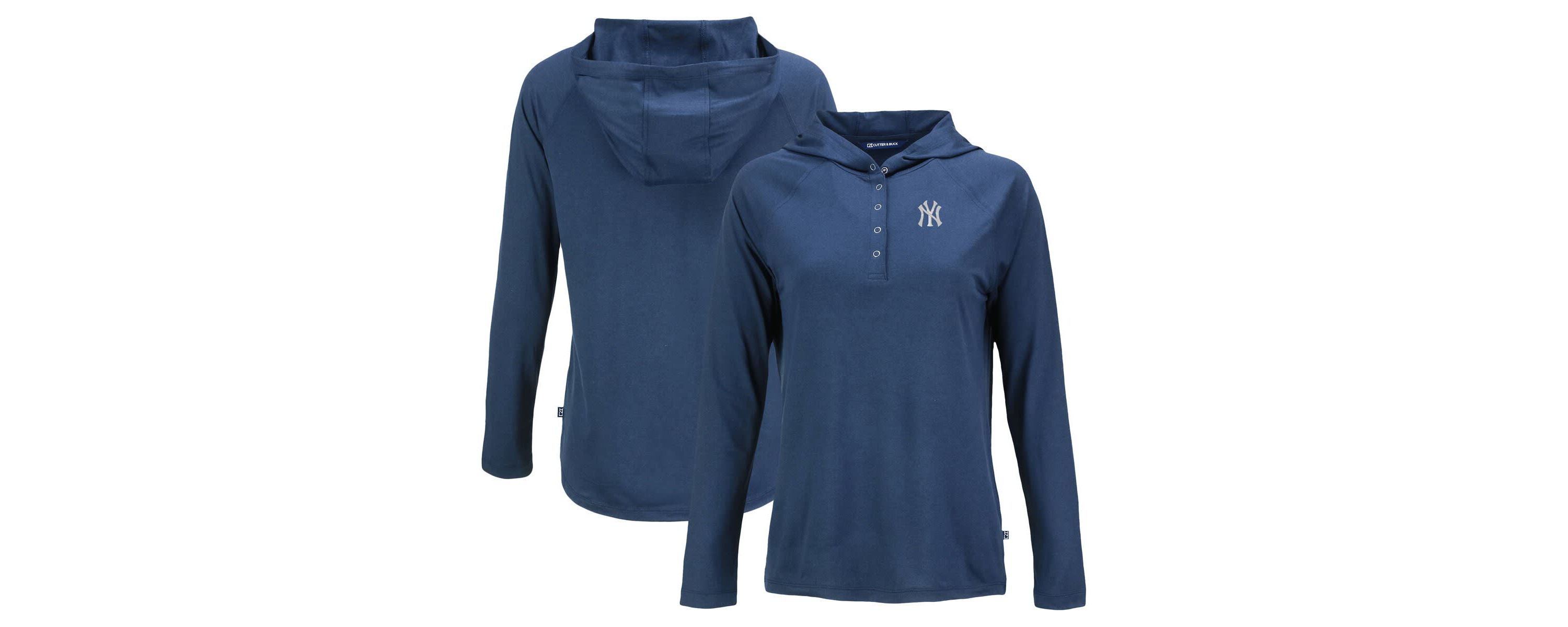 MLB New York Yankees Coastline Epic Comfort Eco Recycled Hoodie Raglan Long Sleeve T-Shirt