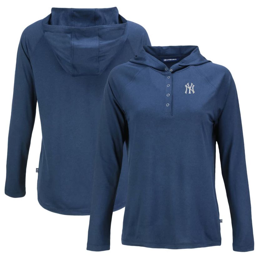 MLB New York Yankees Coastline Epic Comfort Eco Recycled Hoodie Raglan Long Sleeve T-Shirt