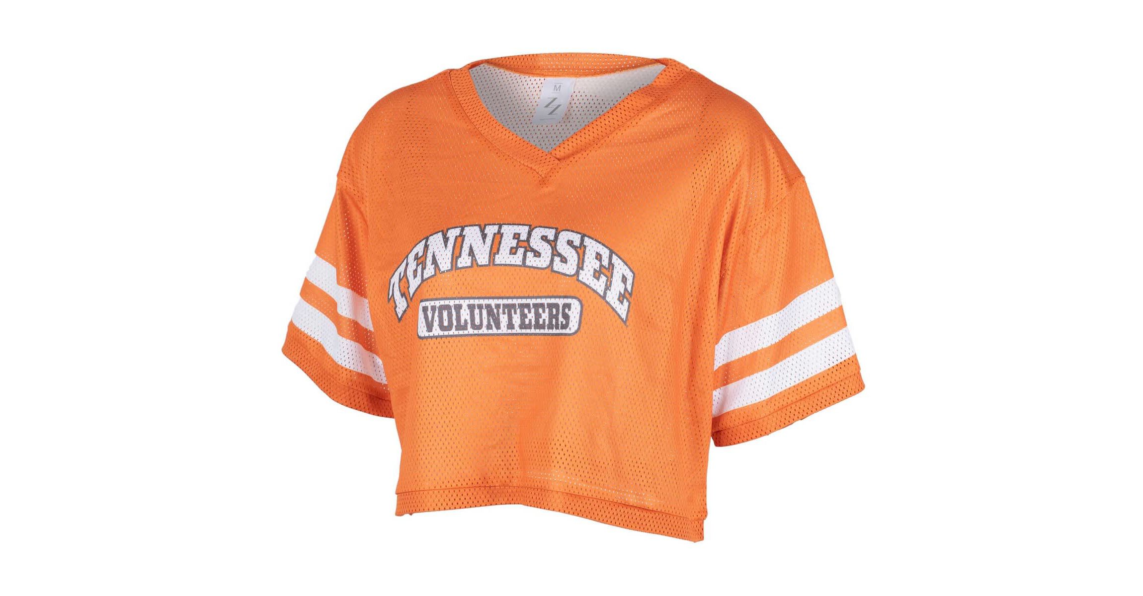NCAA Tennessee Tennessee Volunteers Mesh Cropped V-Neck T-Shirt