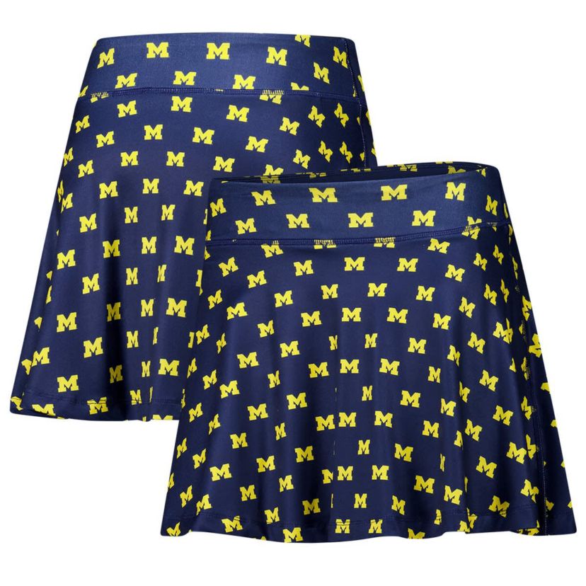 NCAA Michigan Wolverines Allover Print Flowy Skort