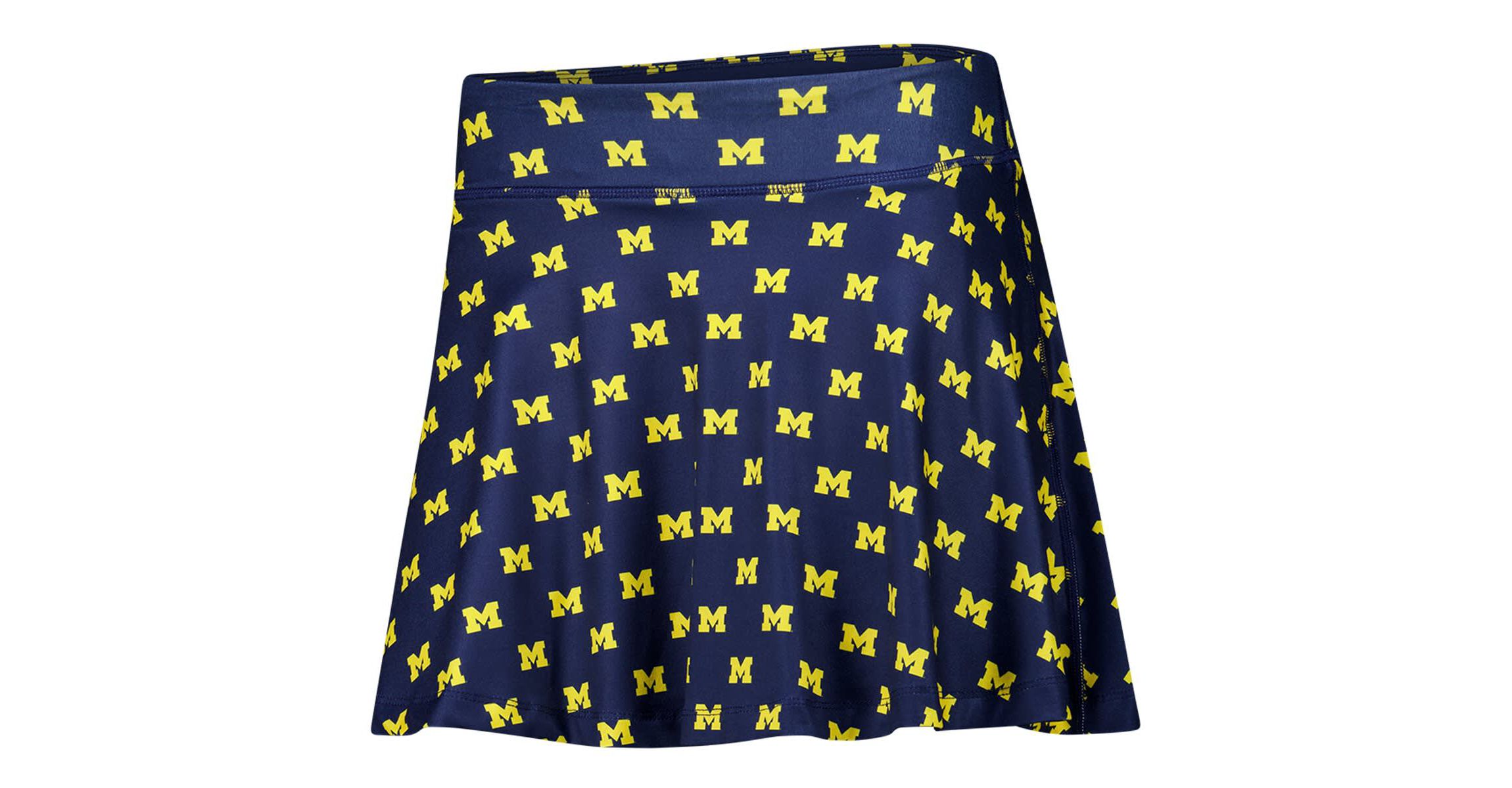 NCAA Michigan Wolverines Allover Print Flowy Skort