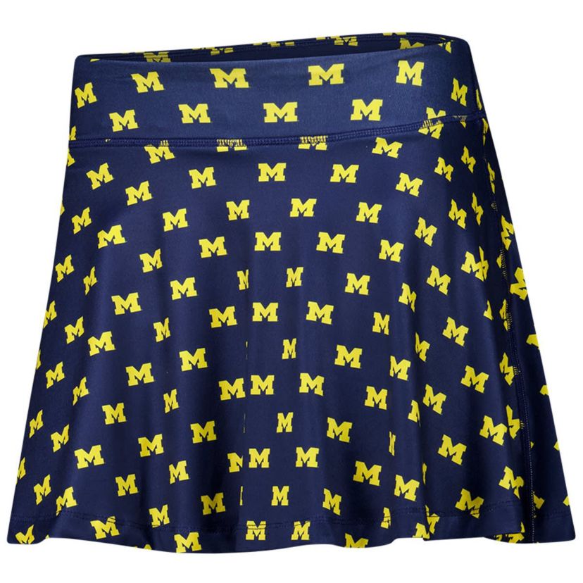 NCAA Michigan Wolverines Allover Print Flowy Skort