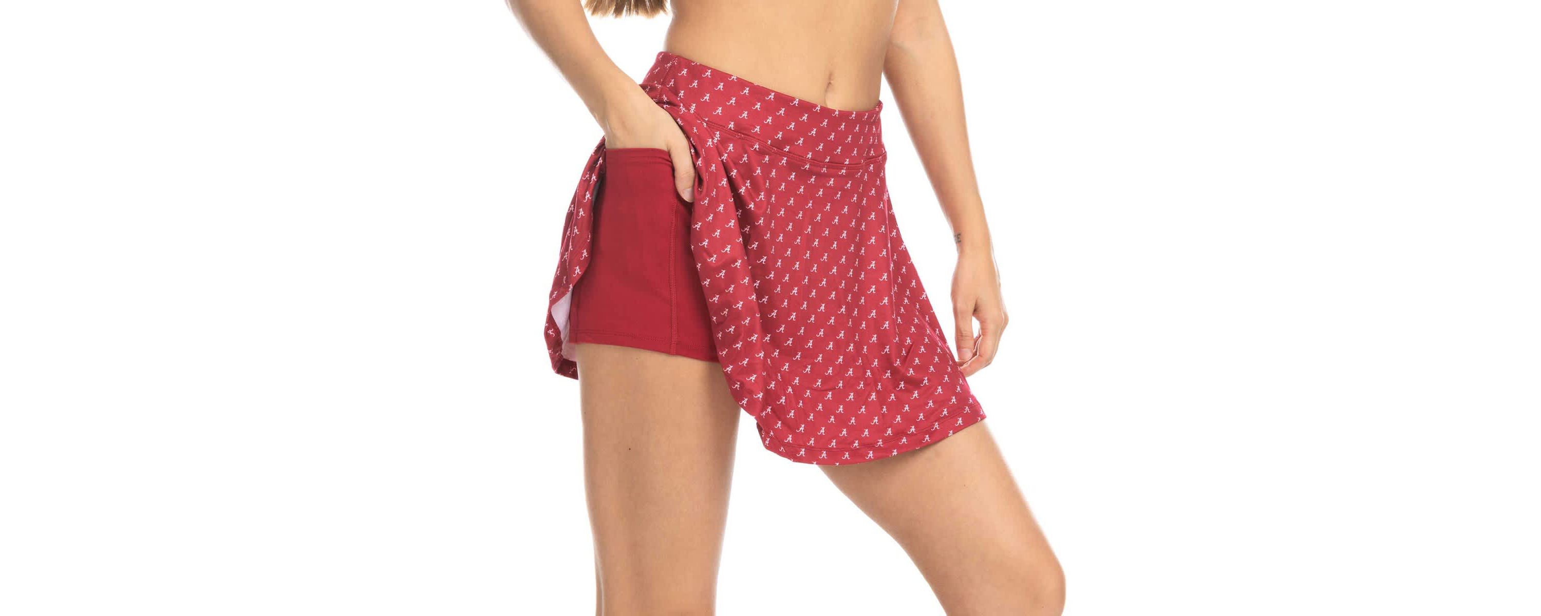 Alabama Crimson Tide NCAA Alabama Tide Allover Print Flowy Skort