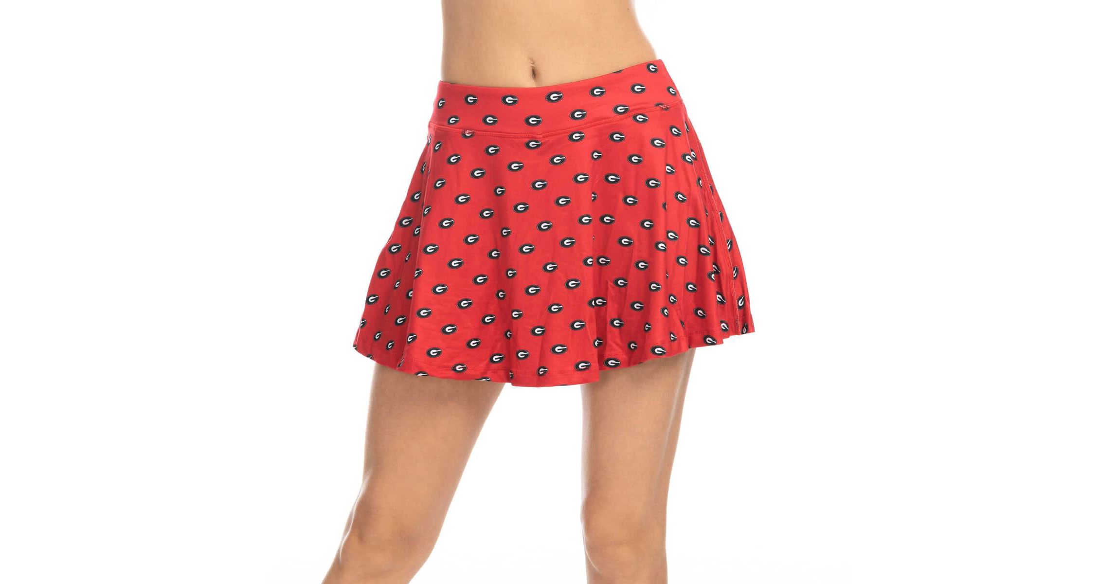 NCAA Georgia Bulldogs Allover Print Flowy Skort