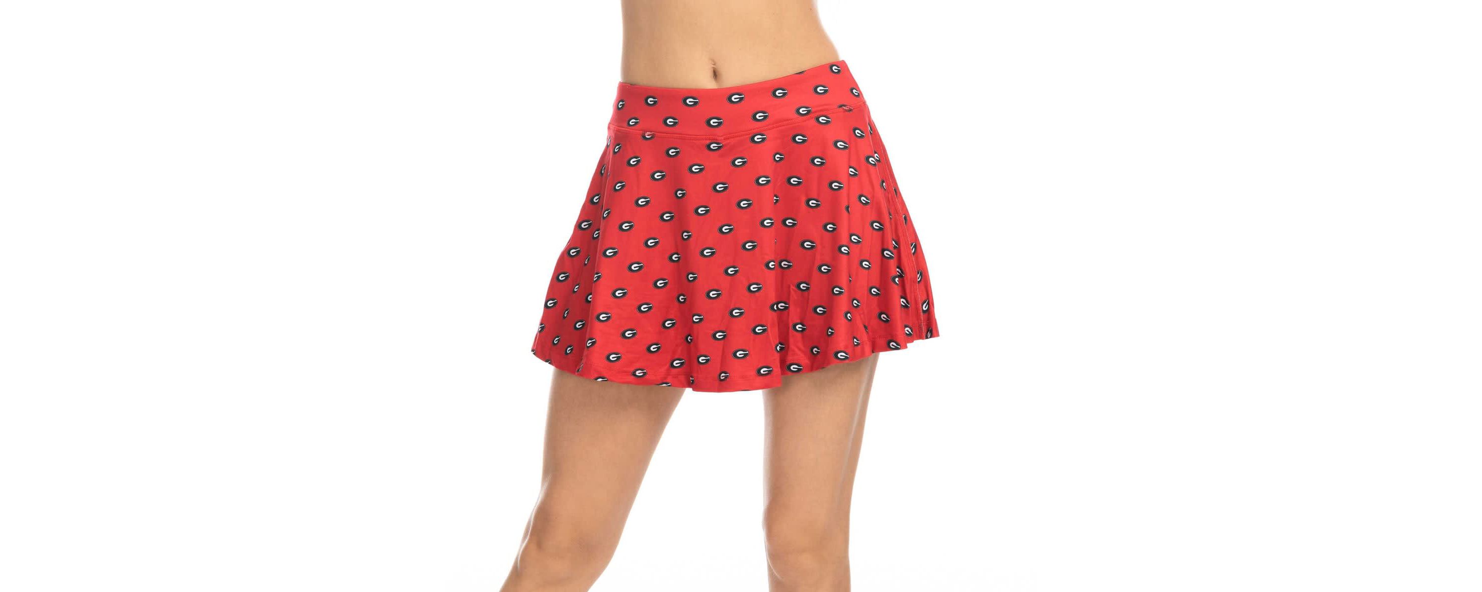 NCAA Georgia Bulldogs Allover Print Flowy Skort