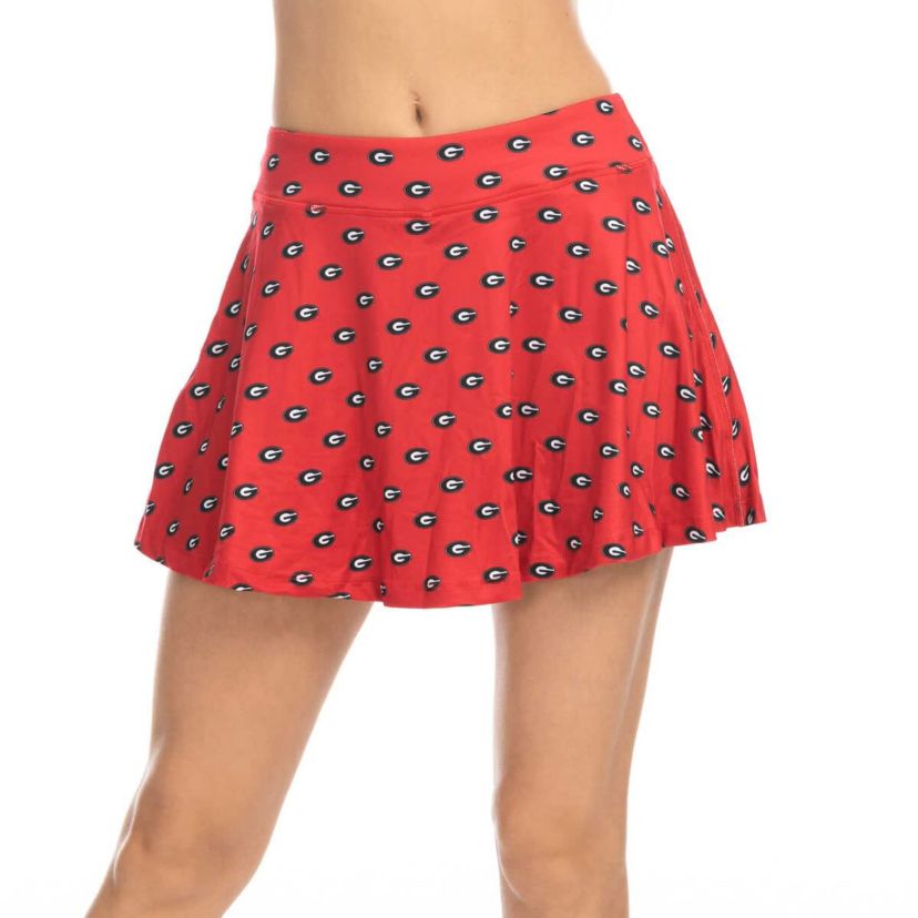 NCAA Georgia Bulldogs Allover Print Flowy Skort