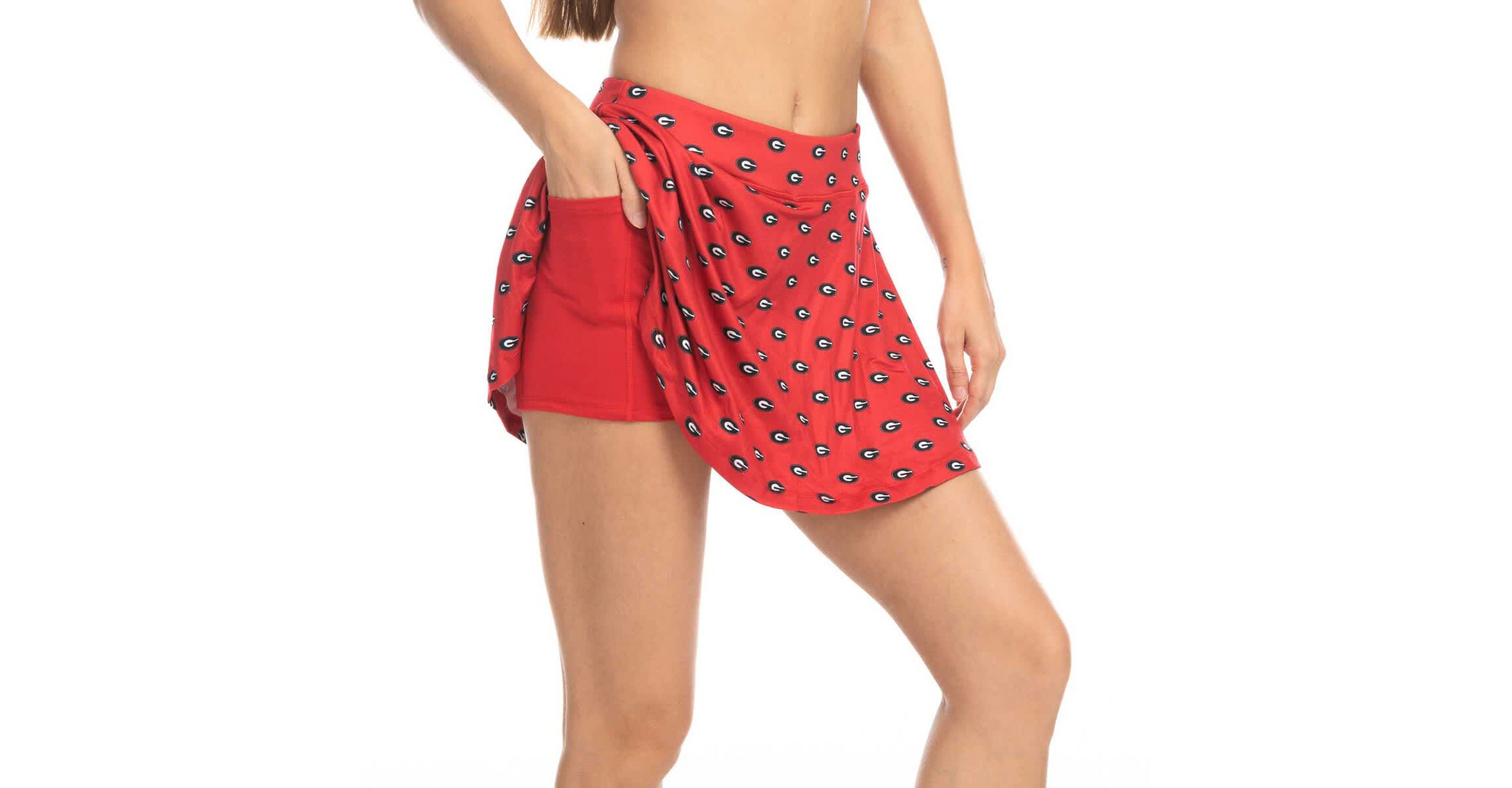 NCAA Georgia Bulldogs Allover Print Flowy Skort