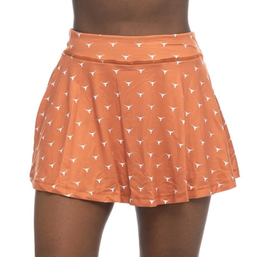 NCAA Texas Texas Longhorns Allover Print Flowy Skort