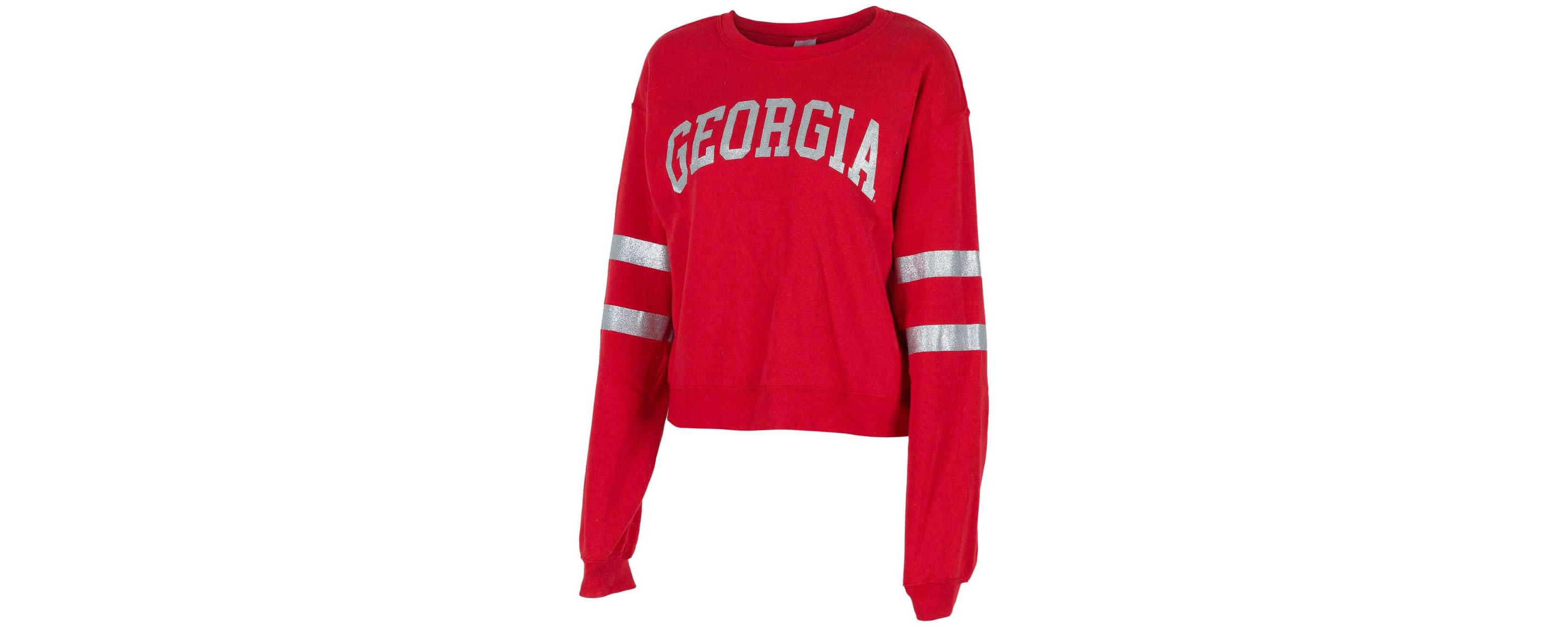 NCAA Georgia Bulldogs Glitter Pullover Sweatshirt