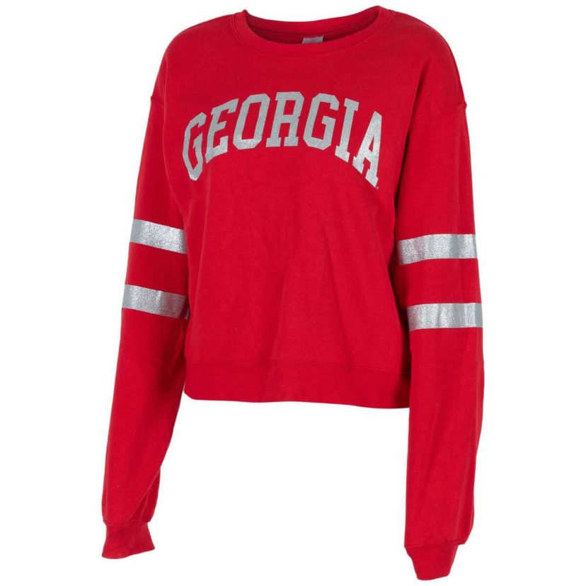 NCAA Georgia Bulldogs Glitter Pullover Sweatshirt