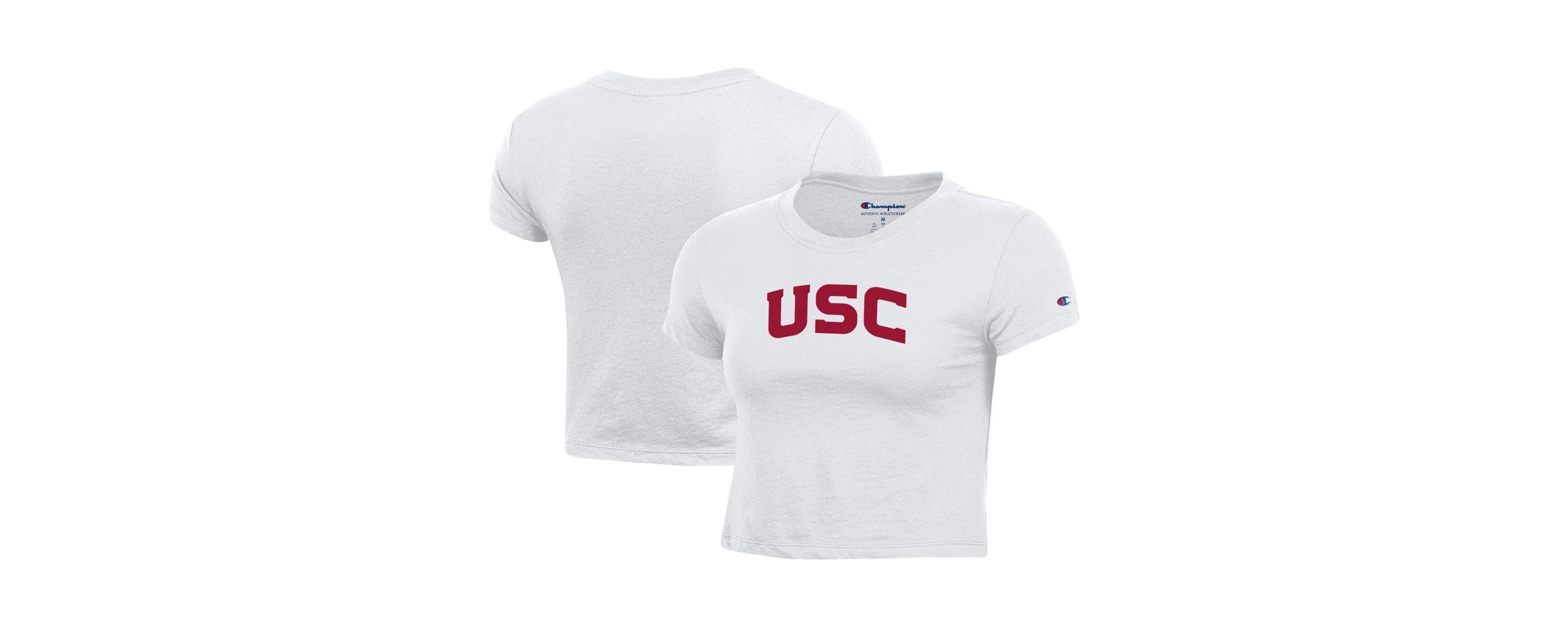 NCAA USC Trojans Core Script Baby Cropped T-Shirt