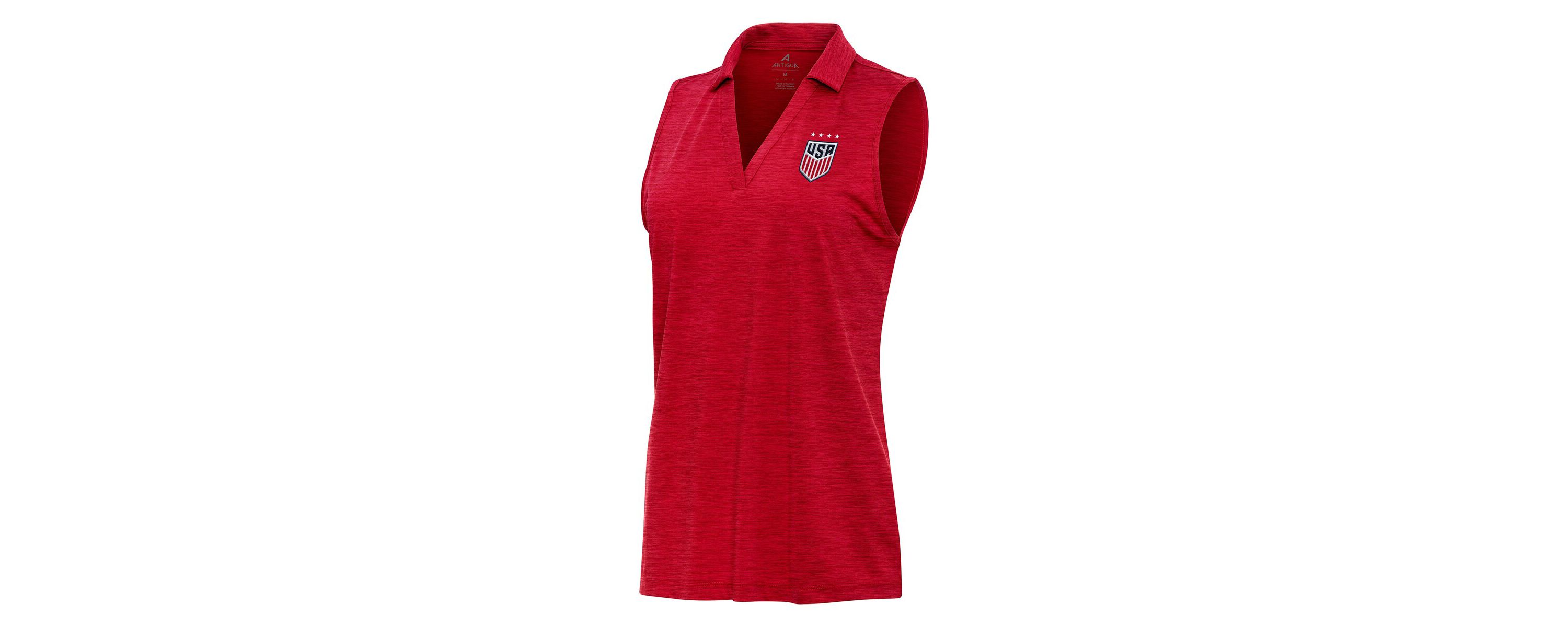 Soccer National Teams USWNT Layout Sleeveless V-Neck Polo