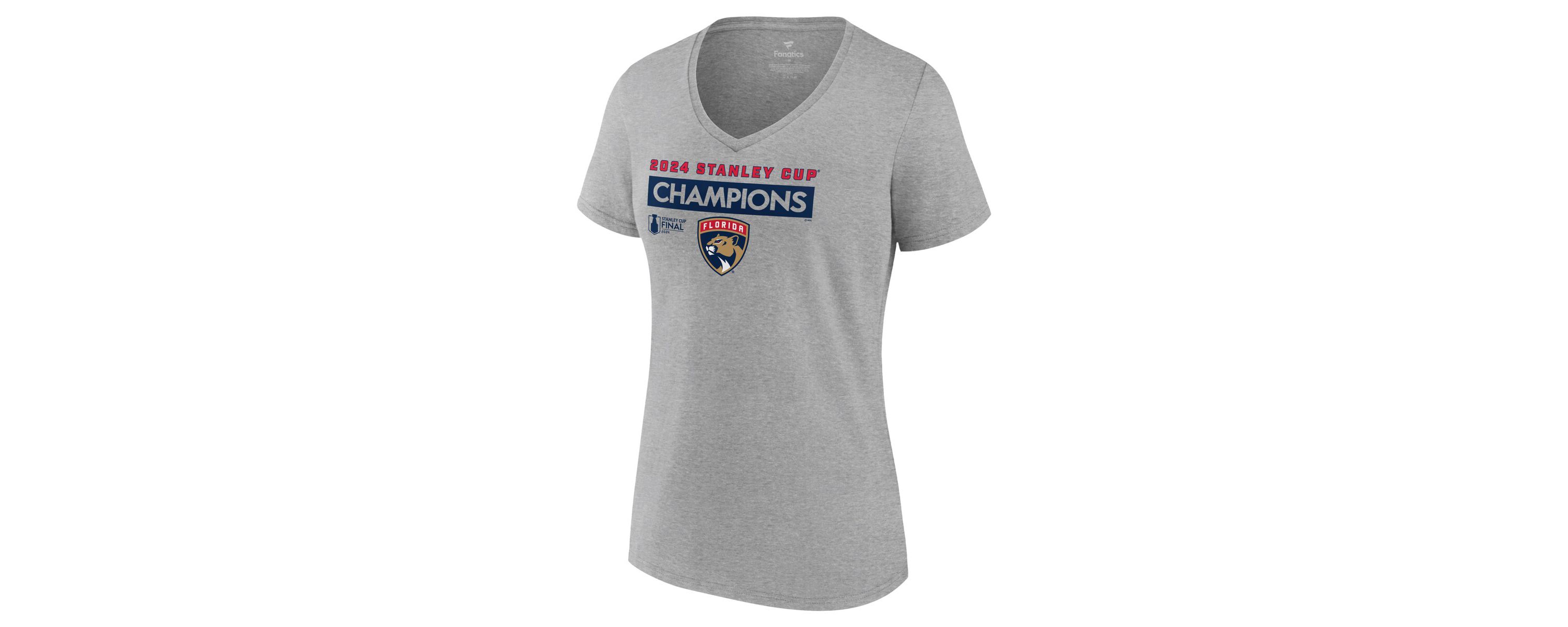 NHL Fanatics Florida Panthers 2024 Stanley Cup s Roster V-Neck T-Shirt