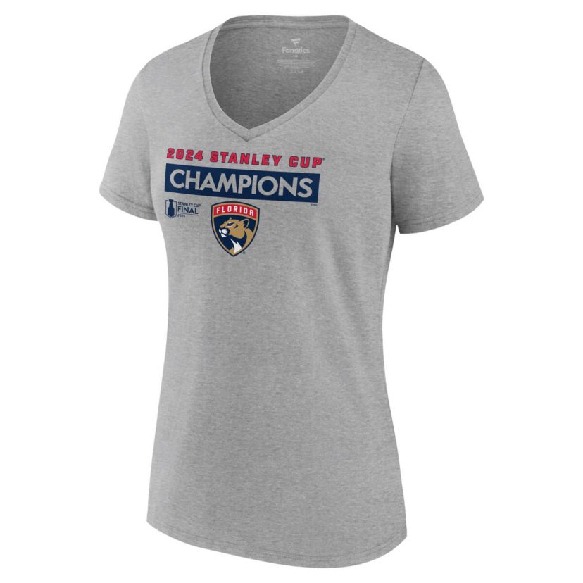 NHL Fanatics Florida Panthers 2024 Stanley Cup s Roster V-Neck T-Shirt