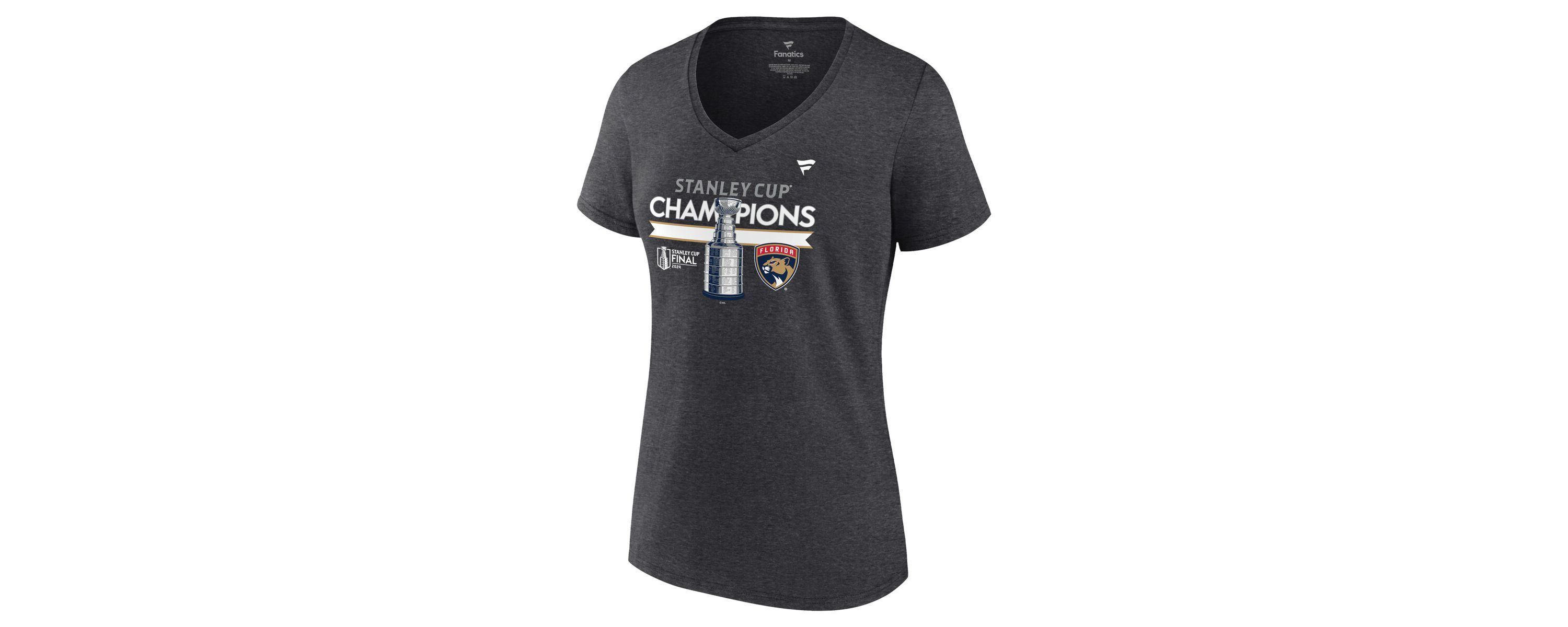 NHL Florida Panthers 2024 Stanley Cup s Locker Room V-Neck T-Shirt