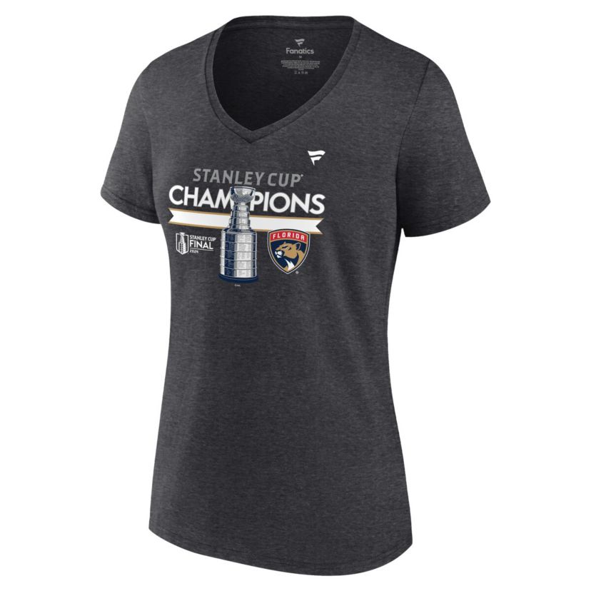 NHL Florida Panthers 2024 Stanley Cup s Locker Room V-Neck T-Shirt
