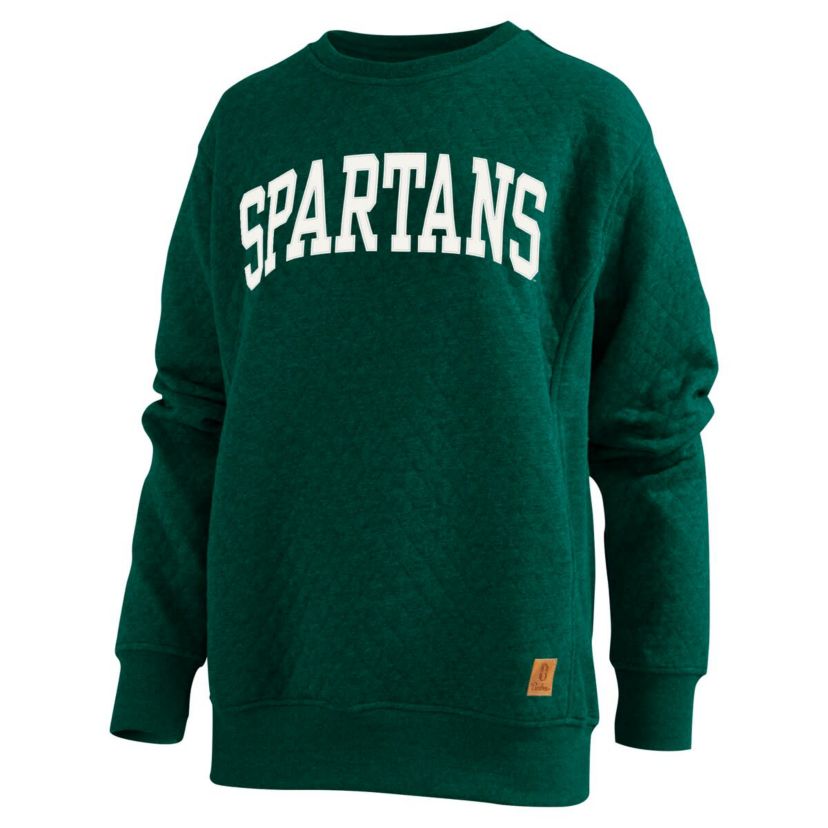NCAA Michigan State Spartans Moose Quilted Pullover Sweatshirt