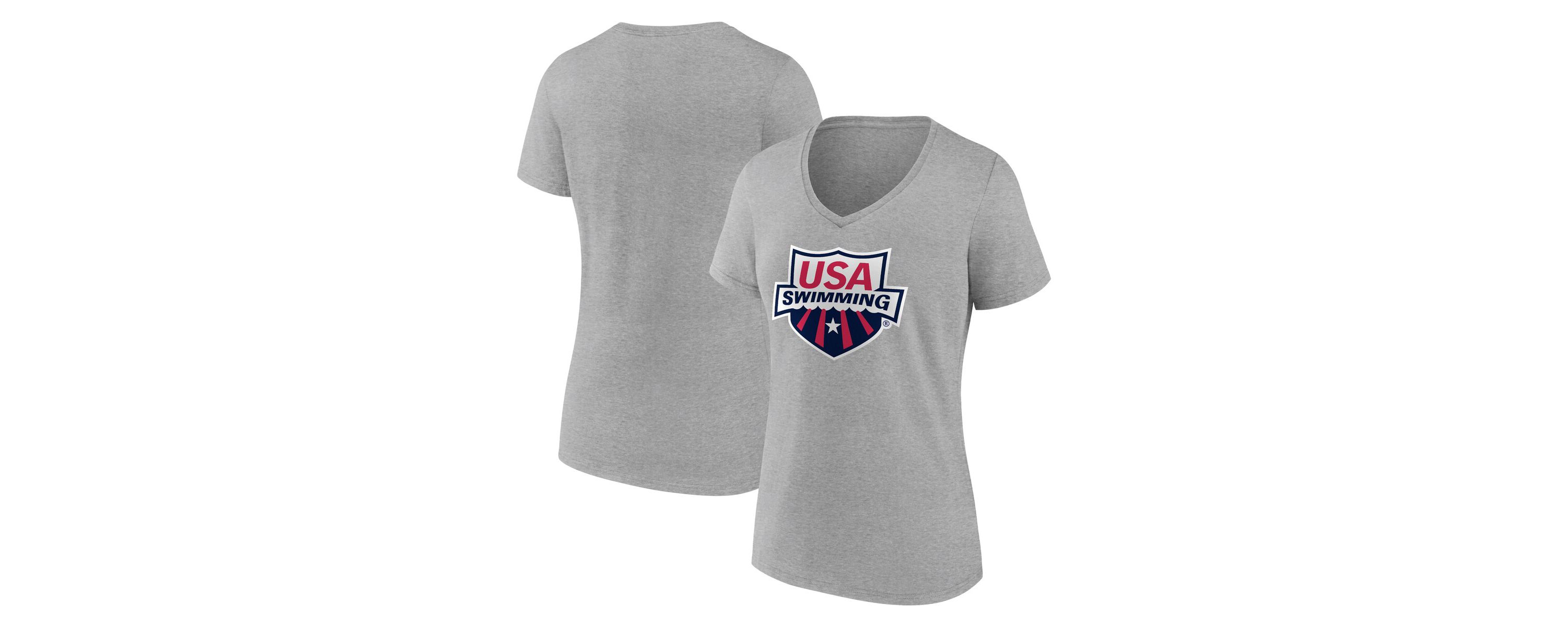 Olympics Fanatics USA Swimming Primary Logo V-Neck T-Shirt