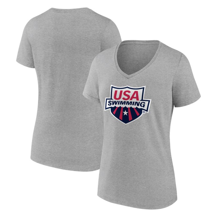 Olympics Fanatics USA Swimming Primary Logo V-Neck T-Shirt