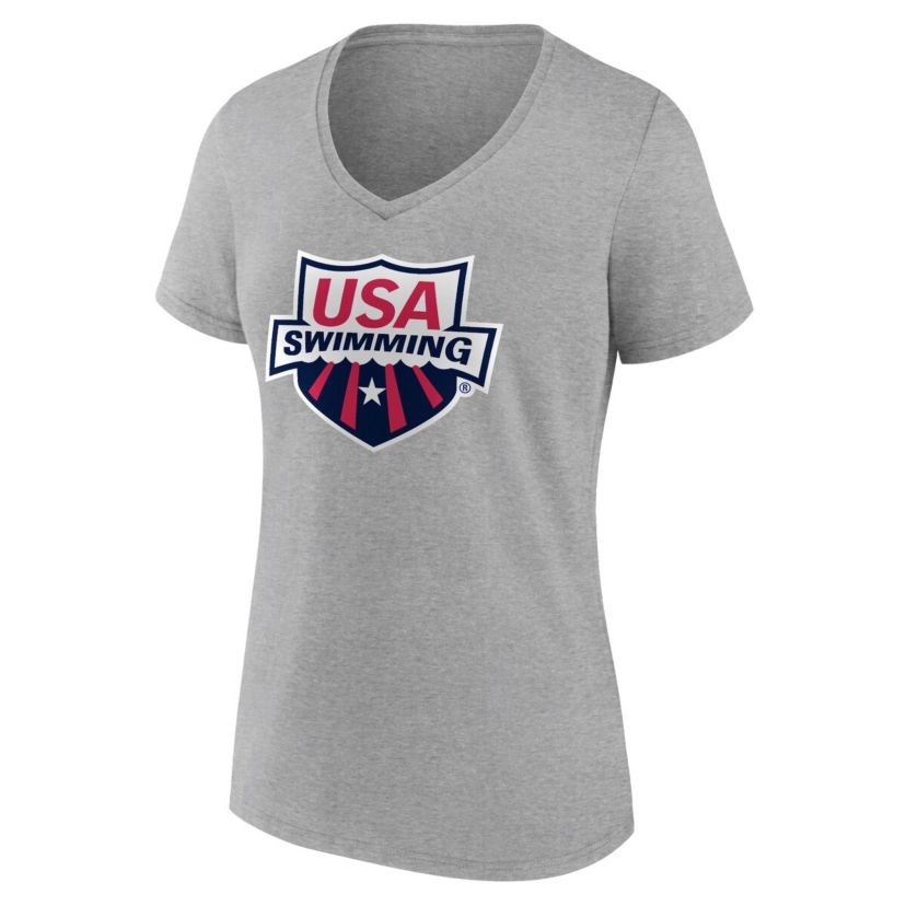 Olympics Fanatics USA Swimming Primary Logo V-Neck T-Shirt