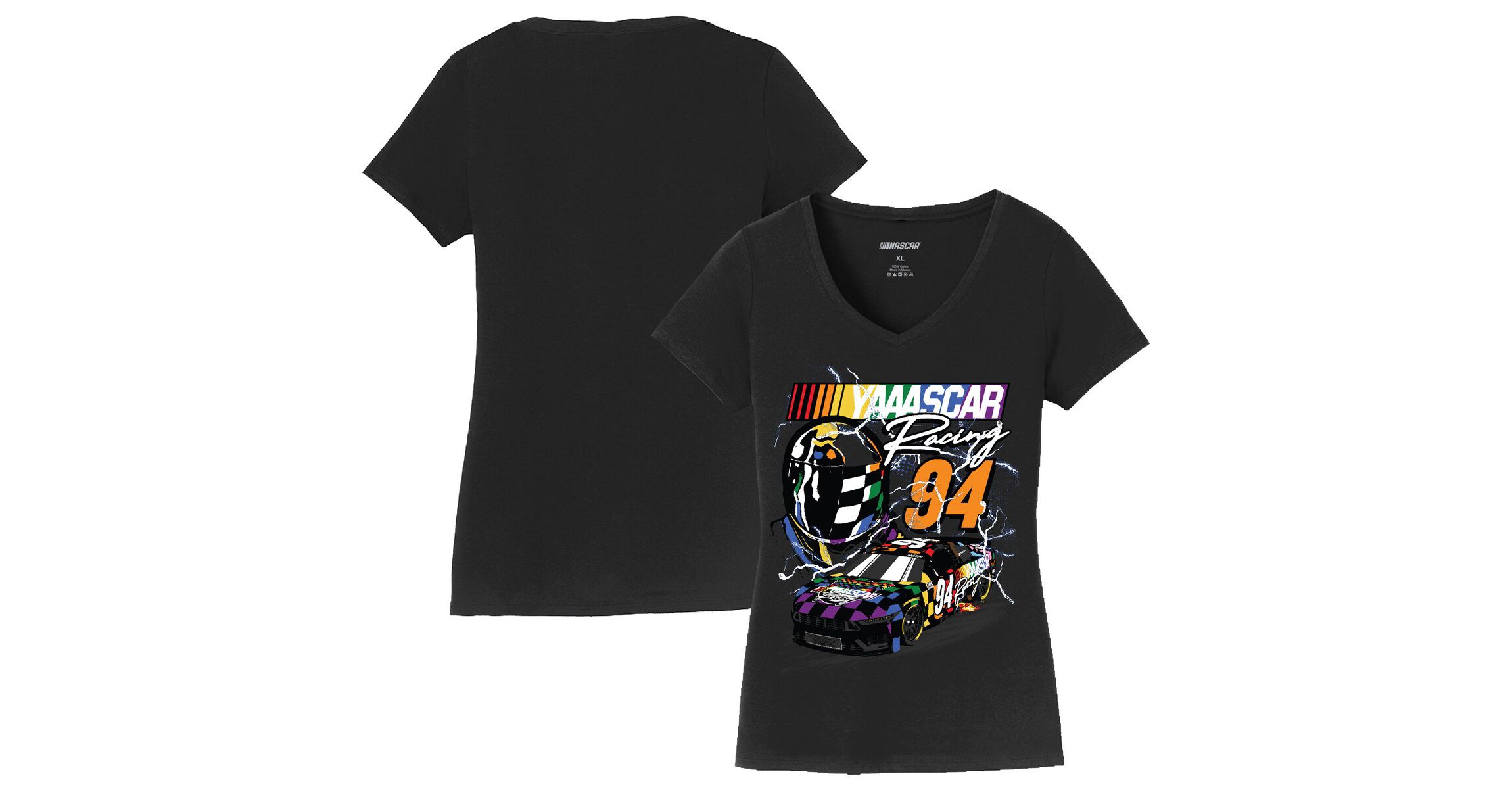 NASCAR YAAASCAR Pride V-Neck T-Shirt