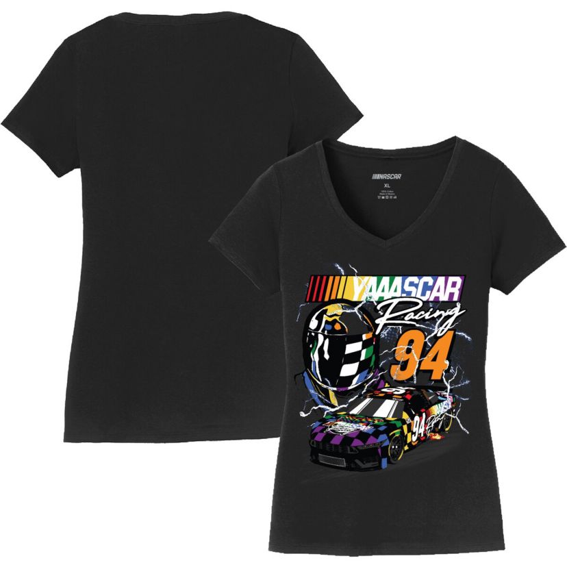 NASCAR YAAASCAR Pride V-Neck T-Shirt