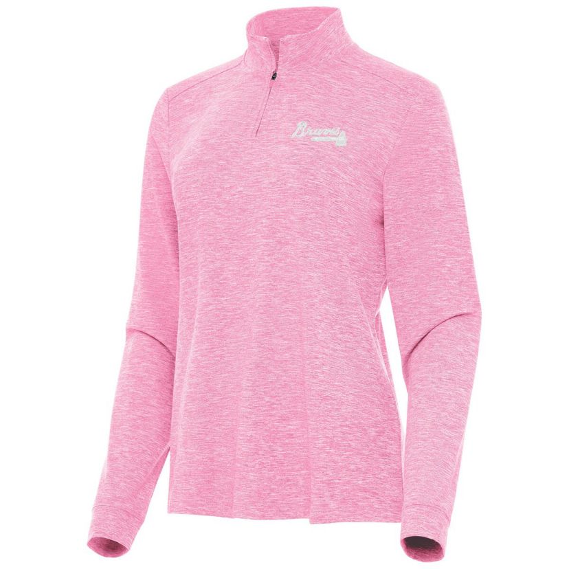 MLB Atlanta Braves Mentor Lightweight Mock Neck Quarter-Zip Top
