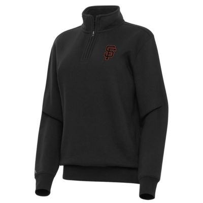 Antigua MLB San Francisco Giants Victory Quarter-Zip Sweatshirt, Black, XXL