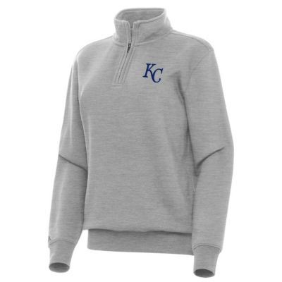 Antigua MLB Kansas City Royals Victory Quarter-Zip Sweatshirt, Gray, XS