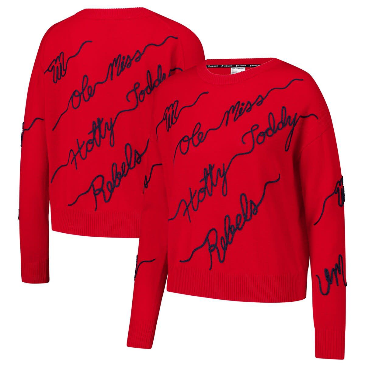 NCAA Ole Miss Rebels Love Note Embroidered Sweater