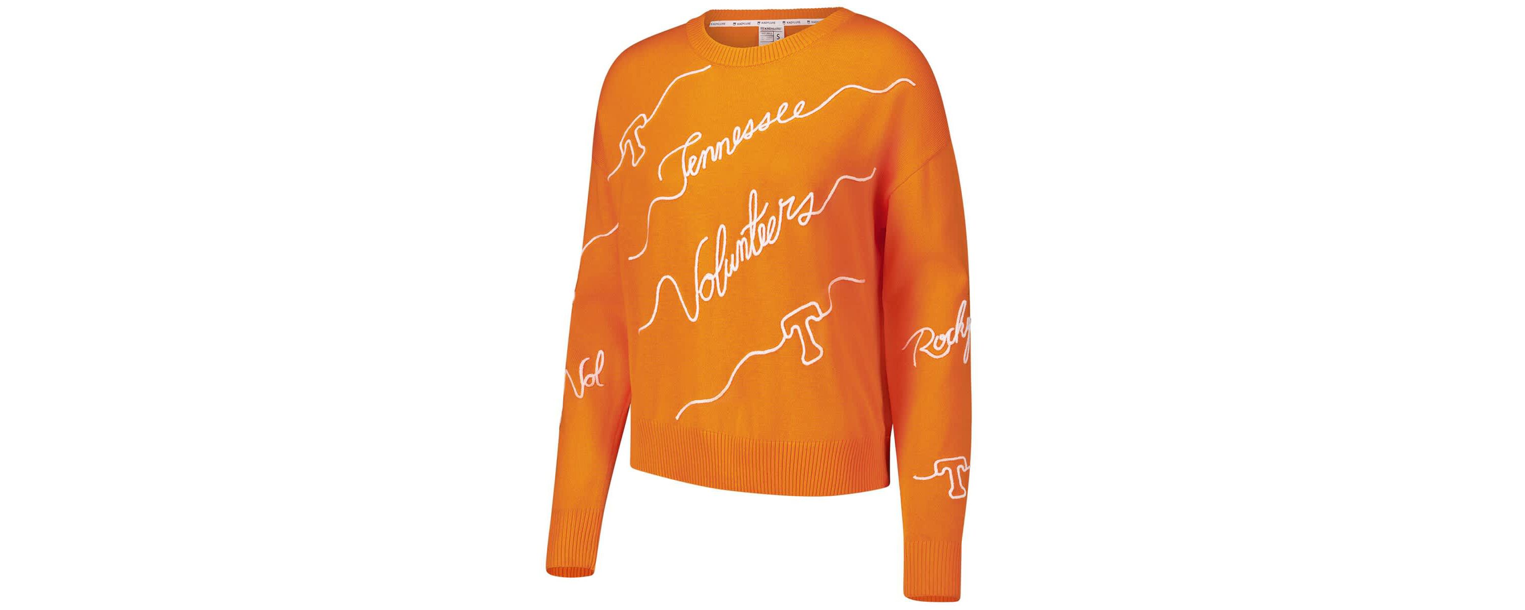 NCAA Tennessee Tennessee Volunteers Love Note Embroidered Sweater