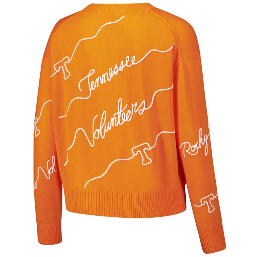 NCAA Tennessee Tennessee Volunteers Love Note Embroidered Sweater