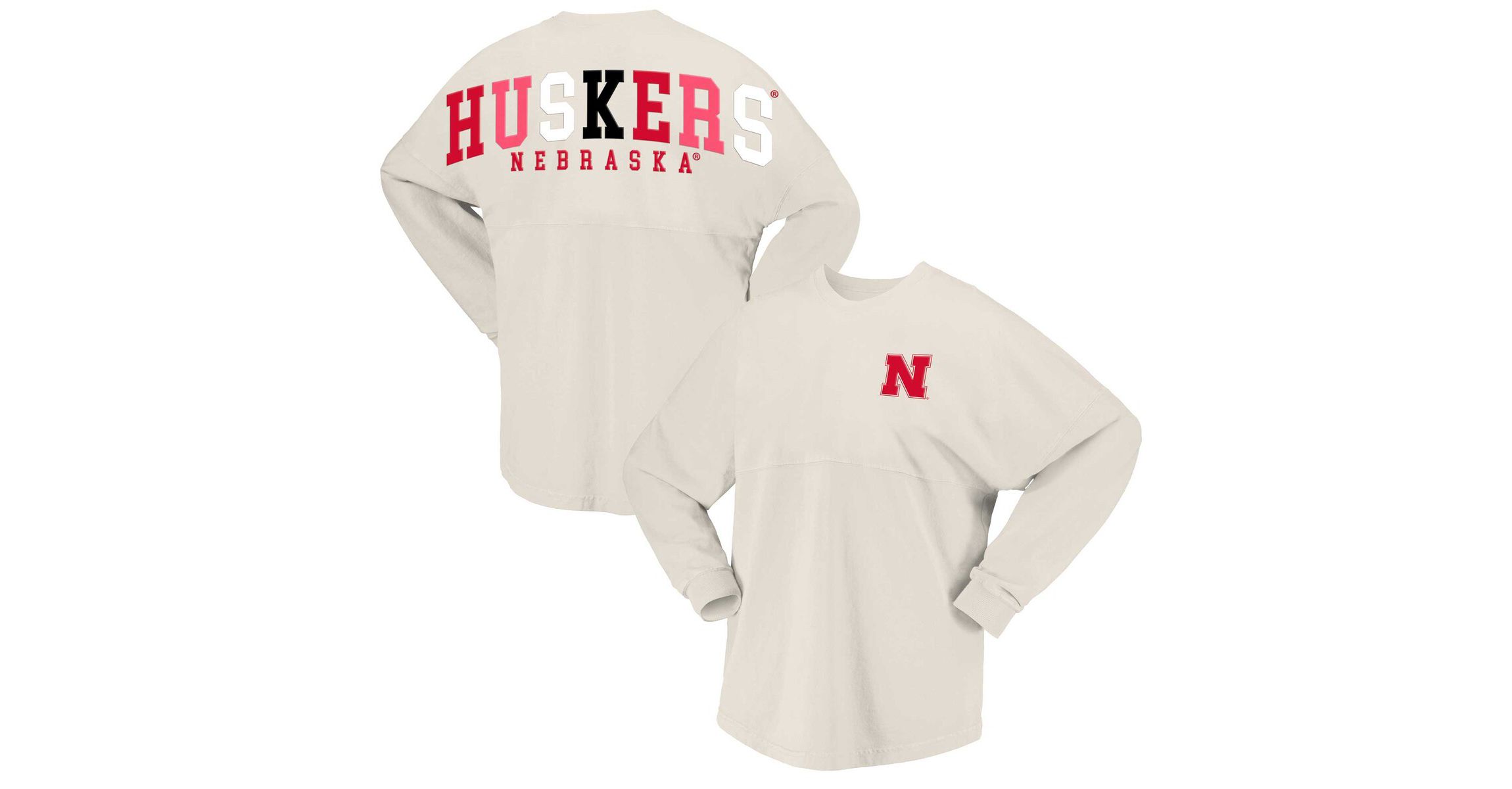 NCAA Nebraska Huskers Rainbow Arch Long Sleeve T-Shirt