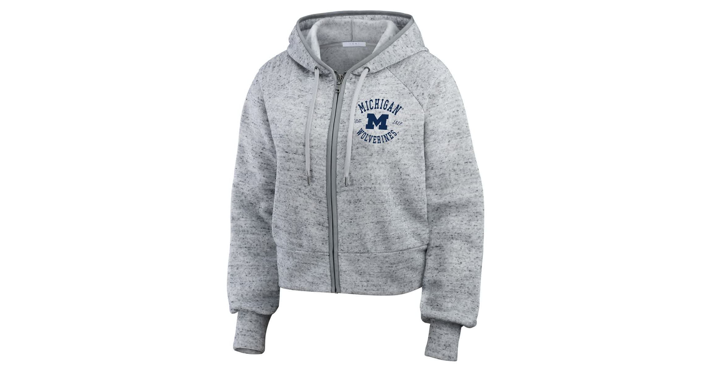 NCAA Michigan Wolverines Wear Speckle Double-Hit Raglan Full-Zip Hoodie